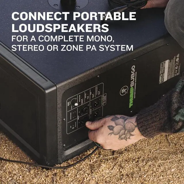 Alt view image 6 of 7 - Mackie ThumpSub GO 8" 400W Portable Battery-Powered Subwoofer, Black