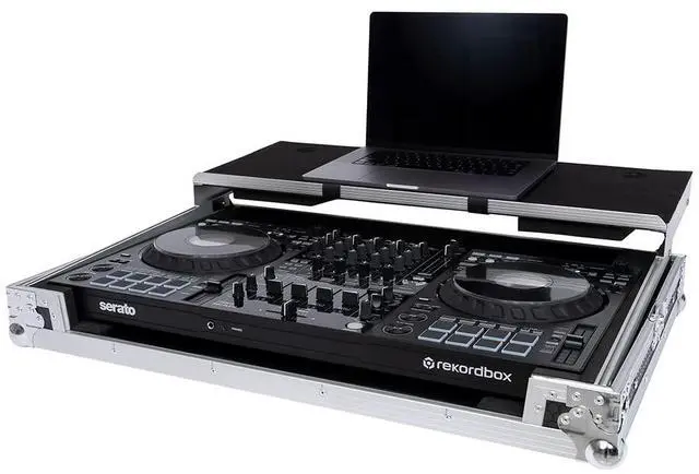 Main image of Headliner Flight Case Compatible with Pioneer DJ DDJ-FLX10 with Laptop Platform | Fits Pioneer Ddj-Flx10/ddj-1000srt, 3/8 Plywood, High-Density Foam, Gliding Laptop Platform, Wheels