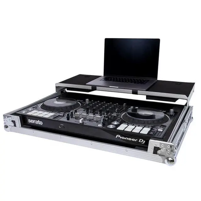 Alt view image 6 of 7 - Headliner Flight Case Compatible with Pioneer DJ DDJ-FLX10 with Laptop Platform | Fits Pioneer Ddj-Flx10/ddj-1000srt, 3/8 Plywood, High-Density Foam, Gliding Laptop Platform, Wheels