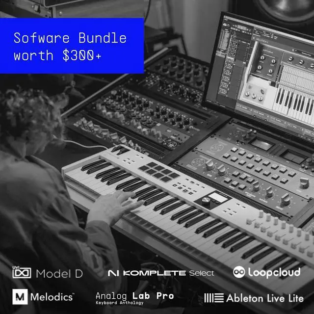 Alt view image 4 of 6 - Arturia KeyLab Essential mk3 49-key Keyboard Controller - Aquamarine