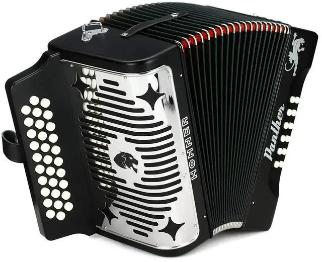 Main image of Hohner Accordions Panther 3-Row Diatonic Accordion (Black)