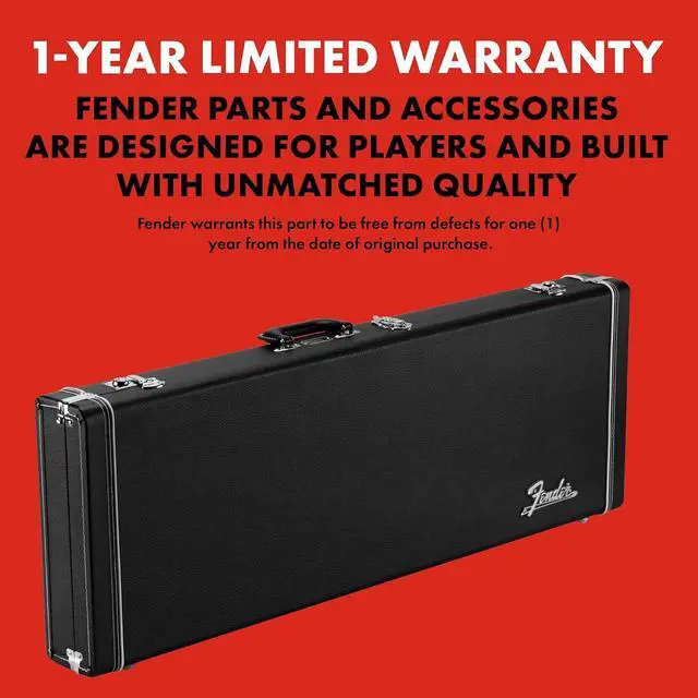 Alt view image 7 of 7 - Fender Classic Series Wood Case, Stratocaster/Telecaster, Black