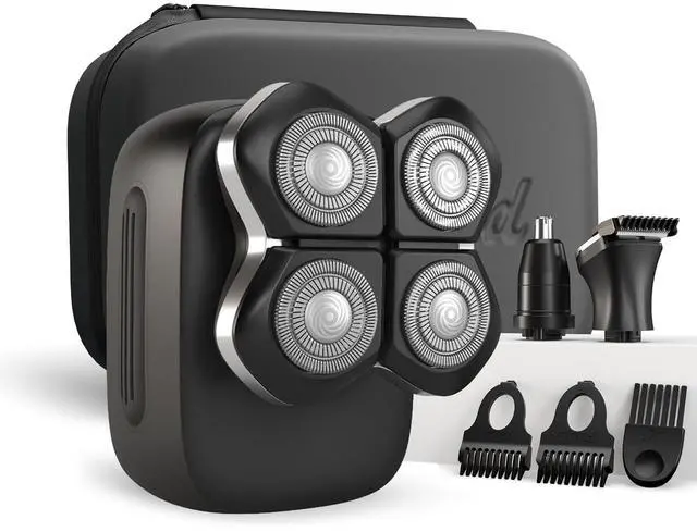 Main image of Freebird Electric Head & Body Hair Shaver - Mens Cordless Waterproof Razor with Rotary Blades (FlexSeries Pro, Shaver Kit + Travel Case)