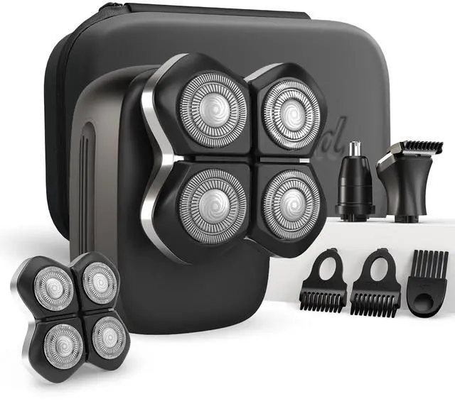 Main image of Freebird Electric Head & Body Hair Shaver - Mens Cordless Waterproof Razor with Rotary Blades (FlexSeries Pro, Shaver Kit + Travel Case + Extra Blade)