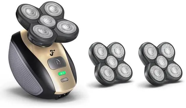 Main image of Freebird FlexSeries Shaver and Two Blade Refills - Fast, Smooth, Water-Resistant Electric Head Shaver with 5 Flexible Blades, USB Rechargeable, Ideal for Bald Men and Women