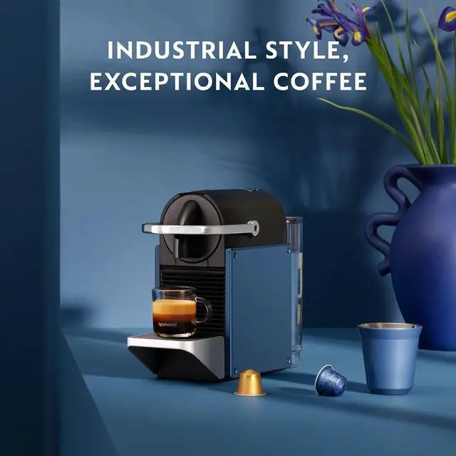Alt view image 5 of 7 - Nespresso Pixie Espresso Machine by De'Longhi, Dark Blue