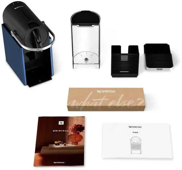 Alt view image 6 of 7 - Nespresso Pixie Espresso Machine by De'Longhi, Dark Blue