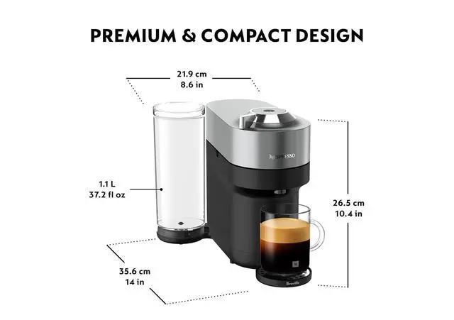 Alt view image 4 of 5 - Nespresso Vertuo Pop+ Deluxe Coffee and Espresso Maker by Breville, Titan