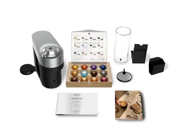 Alt view image 5 of 5 - Nespresso Vertuo Pop+ Deluxe Coffee and Espresso Maker by Breville, Titan