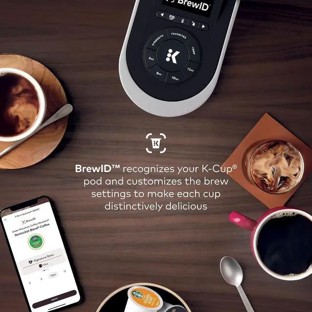Alt view image 4 of 7 - Keurig K Supreme Smart Single Serve Coffee Maker, Multistream (Black) | Brewid and Multistream Tech, WI-FI App Control, Brews 6-12 Oz, 66 Oz Removable Reservoir, Black