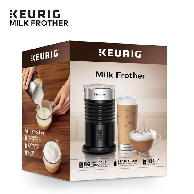 Alt view image 2 of 7 - Keurig Standalone Frother Works Non-Dairy Milk, Hot and Cold Frothing, 6 Oz, Black