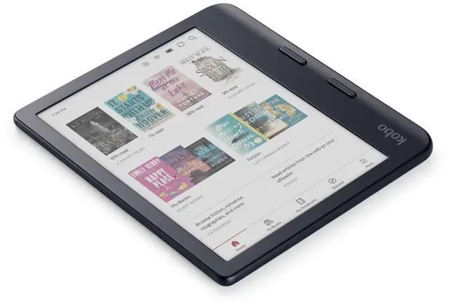 Alt view image 3 of 7 - Kobo Libra Colour | eReader | 7 Glare-Free Colour E Ink Kaleido 3 Display | Dark Mode Option | Audiobooks | Waterproof | Black
