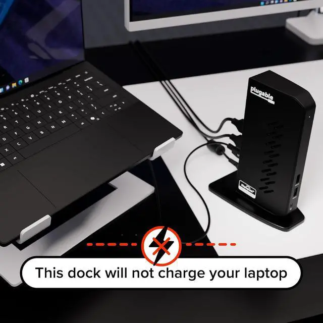Alt view image 5 of 7 - Plugable Dual 1080p HDMI Universal Docking Station for USB-C & USB 3.0 Laptop, 10 Ports, Windows/ChromeOS Plug & Play, macOS Driver Required (UD-3900Z)