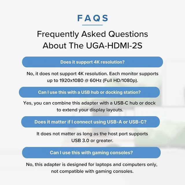 Alt view image 6 of 7 - Plugable Dual HDMI Monitor Adapter for M1-M5 & Neo macOS, Windows, ChromeOS - USB-C, Thunderbolt, USB 3.0 Compatible, Supports 2 Displays at 1080p 60Hz, SMI Driver Required