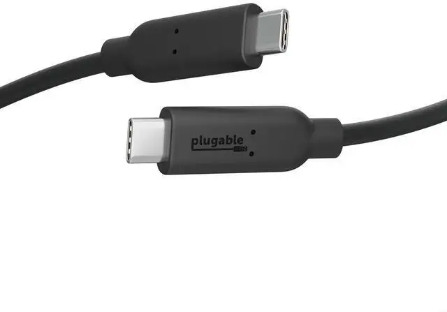 Main image of Plugable 10Gbps USB C to USB C Cable, 3.3 feet (1 Meter), 5A, USB-IF Certified, USB 3.1 Gen 2 Type-C - Driverless (Pack of 5)