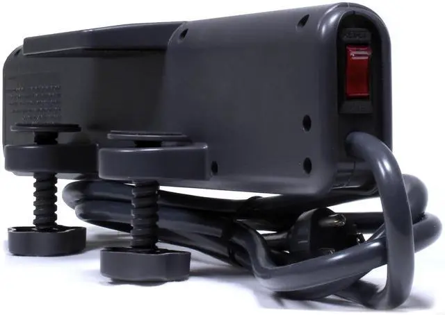 Alt view image 2 of 4 - Plugable 6 AC Outlet Surge Protector with Clamp Mount for Workbench or Desk. Built-in 10.5W 2-Port USB Power for Android, Apple iOS, and Windows Mobile Devices