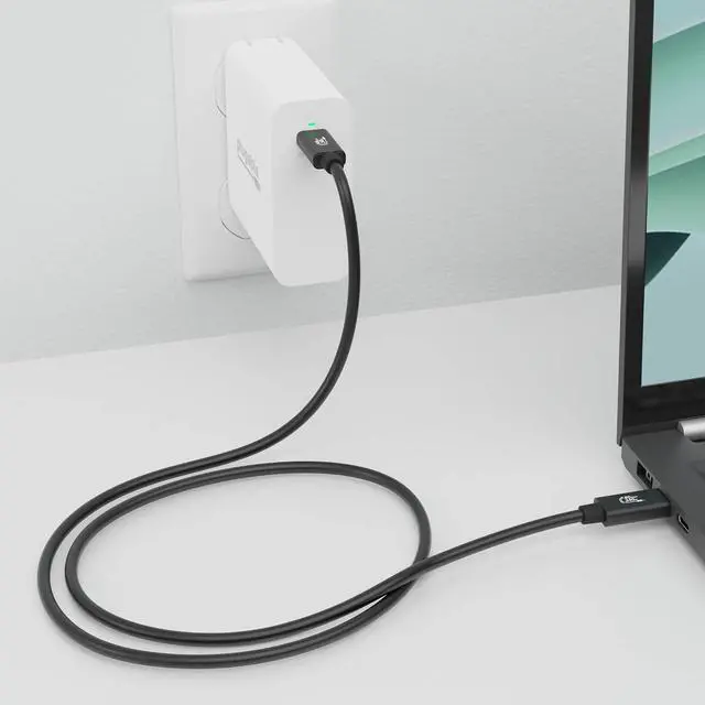 Main image of Plugable USBC 140W Wall Charger and 240W USB 4 Cable Bundle, Maximize EPR Charging