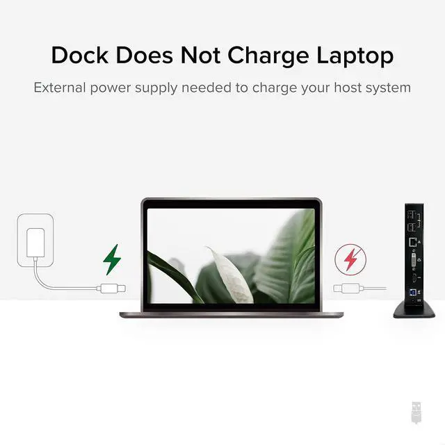 Alt view image 5 of 7 - Plugable USB 3.0 Universal Laptop Docking Station Dual Monitor Bundle with USB 2.0 to DVI/VGA/HDMI Video Graphics Adapter for Windows and Mac