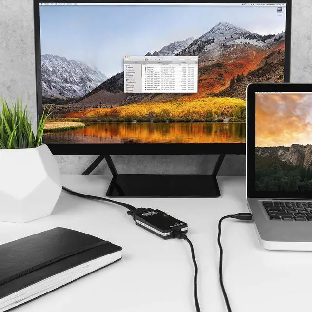 Alt view image 6 of 7 - Plugable USB 3.0 Universal Laptop Docking Station Dual Monitor Bundle with USB 2.0 to DVI/VGA/HDMI Video Graphics Adapter for Windows and Mac