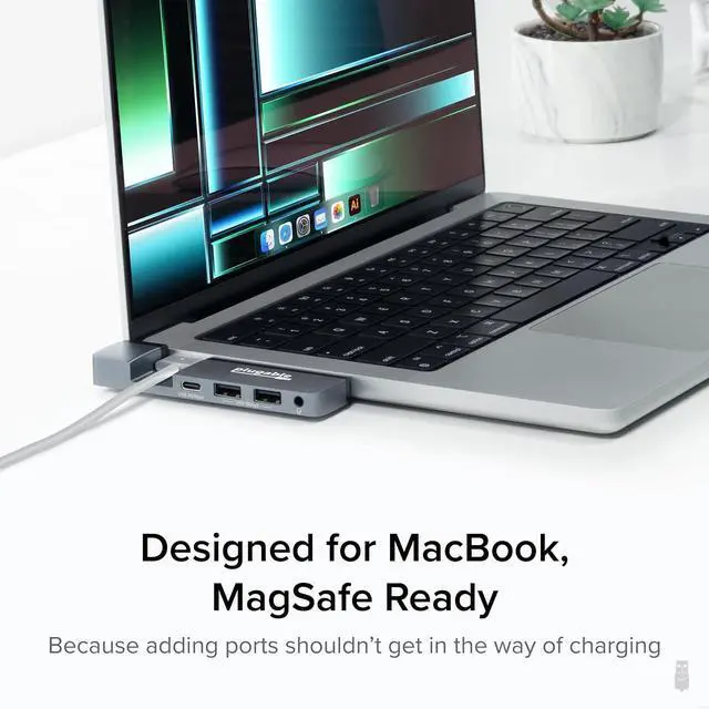 Alt view image 4 of 7 - Plugable 5-in-1 USB C Hub Multiport Adapter with USB C to HDMI Cable Bundle