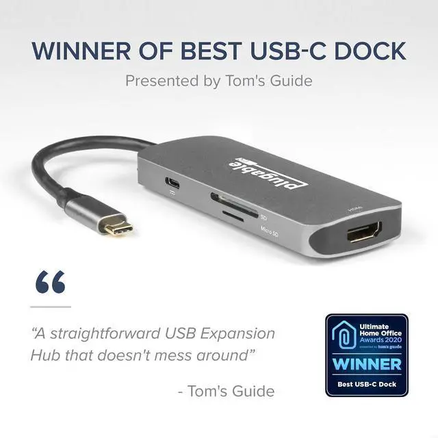 Alt view image 7 of 7 - Plugable Thunderbolt 4 Hub Bundle Includes USB-C to 4K HDMI Adapter and 7-in-1 Multiport Adapter, 60W Laptop Charging, Compatible with Mac, Windows Laptops, Thunderbolt 3 or 4, and USB4 Devices