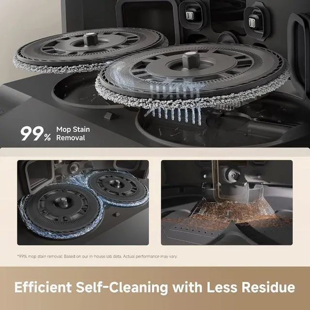Alt view image 5 of 7 - DREAME L40 Ultra Gen 2 Robot Vacuum and Mop with 25,000Pa Suction, Extendable Side Brush and Mop, All-in-One Self-Emptying & Cleaning Dock, Voice & App Control, Black
