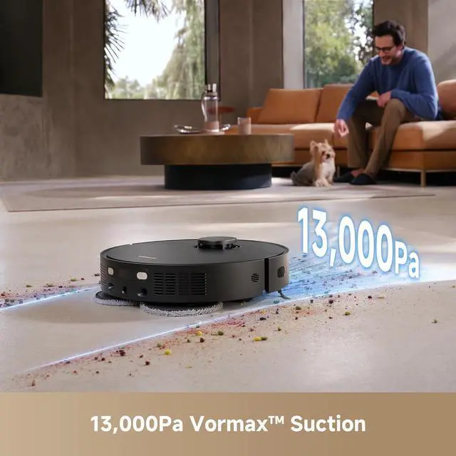 Alt view image 2 of 7 - DREAME L40s Ultra CE Robot Vacuum Cleaner (Black) and Mop Pads (4pcs)