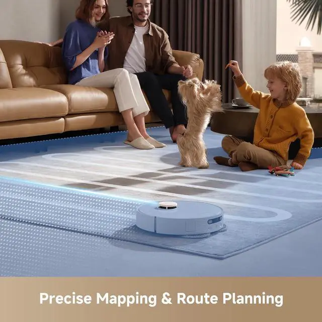Alt view image 7 of 7 - DREAME L40s Ultra CE Robot Vacuum and Mop Combo with Self-Emptying Dock, 13,000Pa Suction, Mop Self-Cleaning and Auto-Raising, Ultrasonic Carpet Sensing, Ideal for Pet Hair, Carpet and Hard Floors