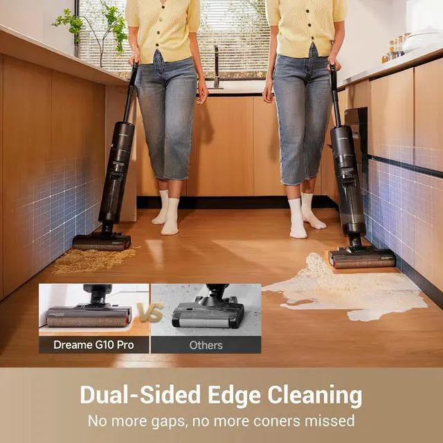 Alt view image 5 of 7 - DREAME G10 Pro Wet Dry Vacuum Mop, Vacuum and Mop All in One with Auto Self-Cleaning, Floor Cleaner Machine for Hard Floor, 35 Mins Runtime, Edge Cleaning, Self-Propelled Vacuum Mop Combo