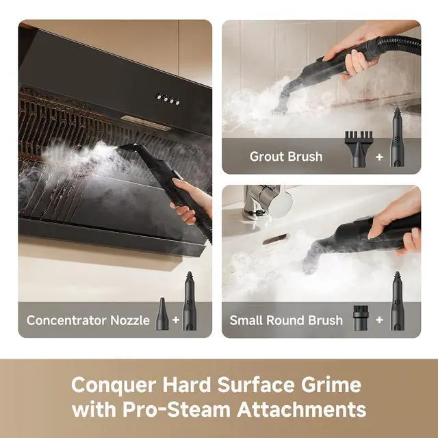Alt view image 6 of 7 - DREAME N20 Steam Carpet Cleaner Machine with Steam & Hot Water Wash, Portable Upholstery Cleaner with Self Cleaning, 17Kpa Suction, Perfect for Pet, Car, Auto, Carpet, Rug, Auto-Mix Solution