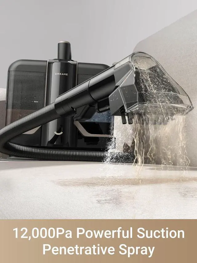 Alt view image 2 of 7 - DREAME N10 Carpet Cleaner Machine, Portable Upholstery Spot Cleaner with Hot Water Cleaning, 12Kpa Powerful Suction with Versatile Tools for Pets, Carpet, Area Rugs, Coach and Car, Self-Cleaning