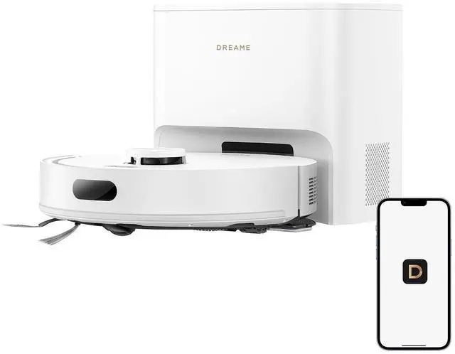 Main image of DREAME D20 Air Plus Robot Vac and Mop Combo with 20,000Pa Suction, Anti-Tangling Tech, Auto-Emptying Dock, Deep Carpet Cleaning and Smart Navigation White