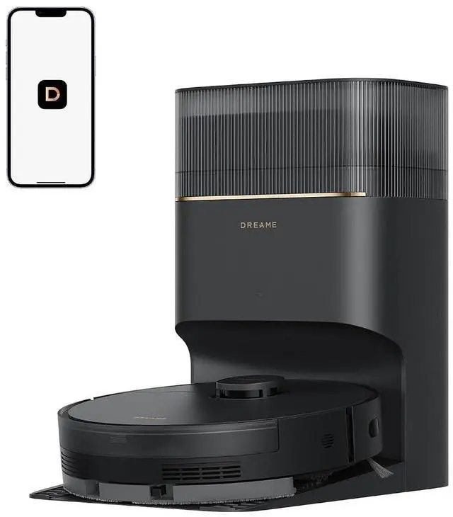 Main image of DREAME D20 Pro Plus Robot Vacuum, 13,000Pa Suction, DuoBrush for Pet Hair, Corner Cleaning, Self Emptying, LDS Navigation Laser Avoidance, Vacuum Mop, Hard Floors&Carpets (Black)