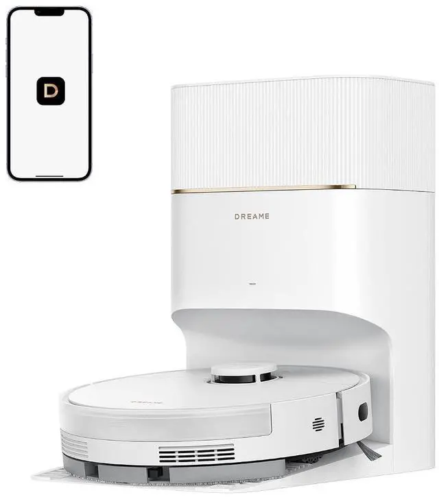 Main image of DREAME D20 Pro Plus Robot Vacuum, 13,000Pa Suction, DuoBrush for Pet Hair, Corner Cleaning, Self Emptying, LDS Navigation Laser Avoidance, Vacuum Mop, Hard Floors&Carpets, 5,200mAh Battery White