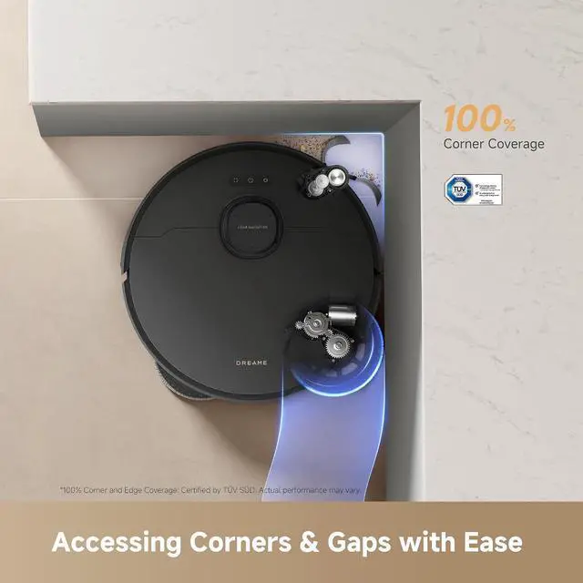 Alt view image 5 of 7 - DREAME L60 Ultra PE Robot Vacuum and Mop, 30,000Pa Suction, Self-Cleaning,Corner-to-Edge Deep Cleaning, Detangling Brush, Obstacle Avoidance and 360° Navigation, Black