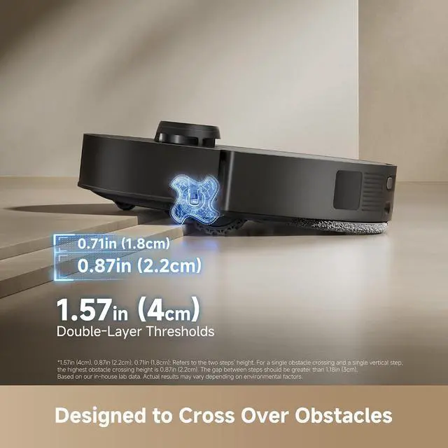 Alt view image 6 of 7 - DREAME L60 Ultra PE Robot Vacuum and Mop, 30,000Pa Suction, Self-Cleaning,Corner-to-Edge Deep Cleaning, Detangling Brush, Obstacle Avoidance and 360° Navigation, Black