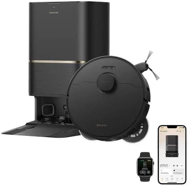 Main image of DREAME L60 Ultra FE Robot Vacuum and Mop, Auto-Empty and 100 Self-Cleaning Mop, 30,000Pa Suction, Obstacle Avoidance and 360° Navigation, Corner to Edge Deep Cleaning, TriCut Brush, Black
