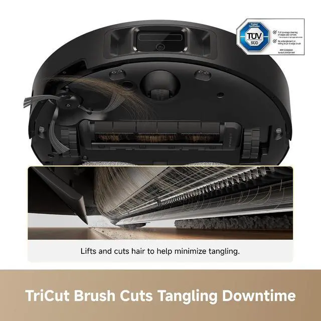 Alt view image 4 of 7 - DREAME L60 Ultra FE Robot Vacuum and Mop, Auto-Empty and 100 Self-Cleaning Mop, 30,000Pa Suction, Obstacle Avoidance and 360° Navigation, Corner to Edge Deep Cleaning, TriCut Brush, Black