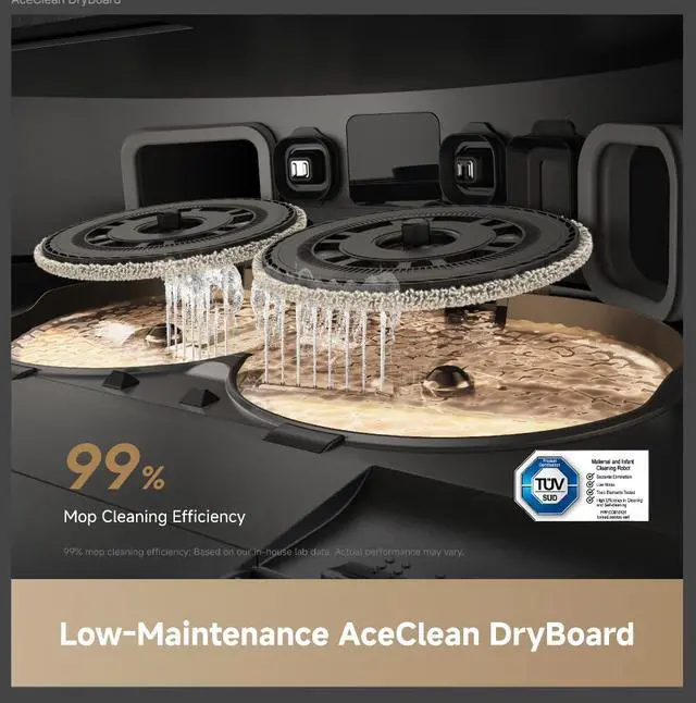 Alt view image 5 of 7 - DREAME L60 Ultra FE Robot Vacuum and Mop, Auto-Empty and 100 Self-Cleaning Mop, 30,000Pa Suction, Obstacle Avoidance and 360° Navigation, Corner to Edge Deep Cleaning, TriCut Brush, Black