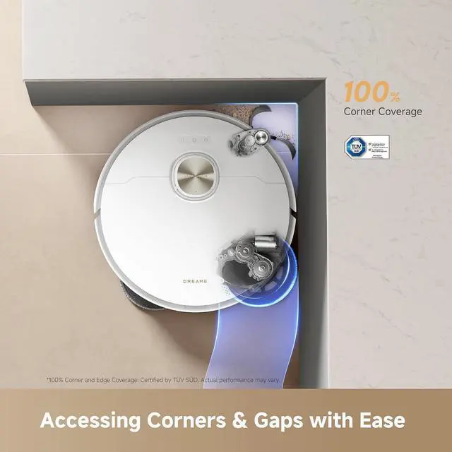 Alt view image 5 of 7 - DREAME L60 Ultra PE Robot Vacuum and Mop, 30,000Pa Suction, Self-Cleaning,Corner-to-Edge Deep Cleaning, Detangling Brush, Obstacle Avoidance and 360° Navigation, White