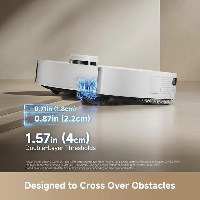 Alt view image 6 of 7 - DREAME L60 Ultra PE Robot Vacuum and Mop, 30,000Pa Suction, Self-Cleaning,Corner-to-Edge Deep Cleaning, Detangling Brush, Obstacle Avoidance and 360° Navigation, White