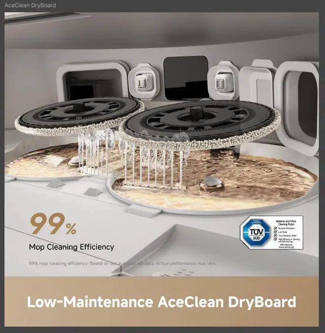 Alt view image 5 of 7 - DREAME L60 Ultra FE Robot Vacuum and Mop, Auto-Empty and 100 Self-Cleaning Mop, 30,000Pa Suction, Obstacle Avoidance and 360° Navigation, Corner to Edge Deep Cleaning, TriCut Brush, White