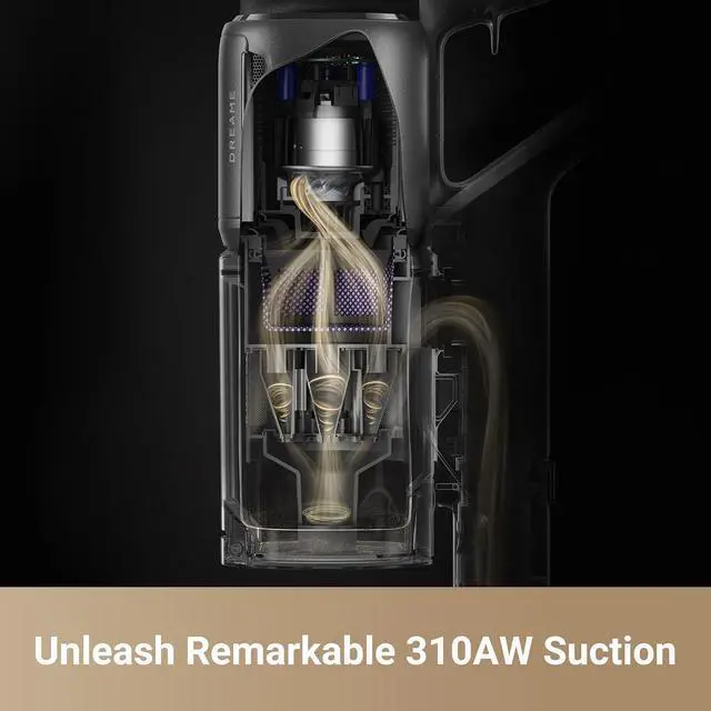 Alt view image 2 of 7 - DREAME Z30 Cordless Vacuum Cleaner, 310AW 90 Mins Powerful Suction Stick Vacuum for Home Hard Floor Carpet Pet Hair, Smart Lightweight Rechargeable Battery Vacuum