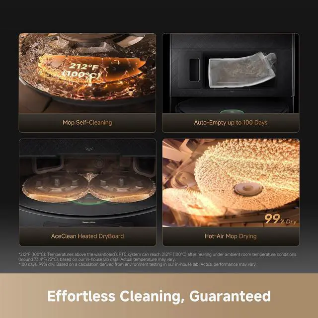 Alt view image 7 of 7 - DREAME X60 Ultra Robot Vacuum and Mop, 3.13in Ultra-Thin Design, 3.47in Obstacle Clearing, 35,000Pa Suction, Self Emptying&Refilling, Mop Self-Cleaning, 100% Detangling, 280+Obstacle Avoidance, Black