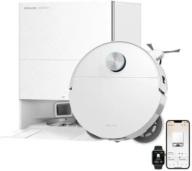 Main image of DREAME X60 Ultra Robot Vacuum and Mop, 3.13in Ultra-Thin Design, 3.47in Obstacle Clearing, 35,000Pa Suction, Self Emptying&Refilling, Mop Self-Cleaning, 100% Detangling, 280+Obstacle Avoidance, White