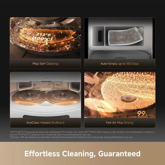 Alt view image 7 of 7 - DREAME X60 Ultra Robot Vacuum and Mop, 3.13in Ultra-Thin Design, 3.47in Obstacle Clearing, 35,000Pa Suction, Self Emptying&Refilling, Mop Self-Cleaning, 100% Detangling, 280+Obstacle Avoidance, White