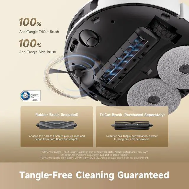 Alt view image 6 of 7 - DREAME D30 Ultra CE Robot Vacuum and Mop with Auto Dust Emptying, 25,000Pa Suction, 0.41in Mop Lifting, Multifunctional Base Station, Mop Self-Washing, Smart Obstacle Avoidance, White