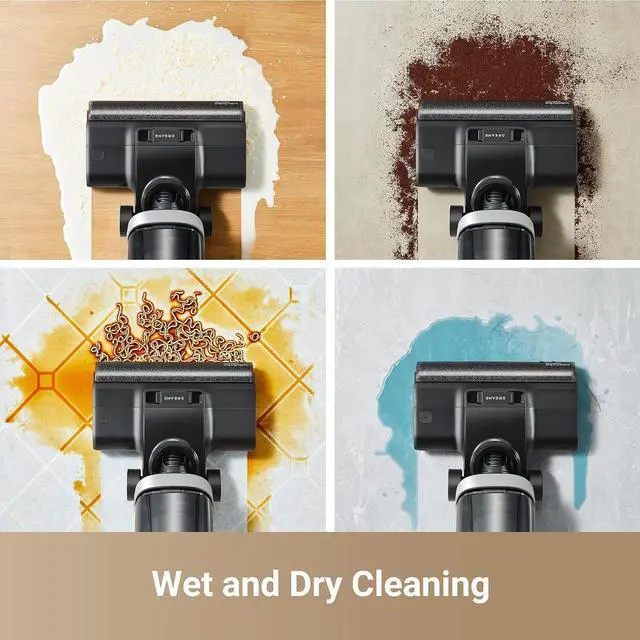 Alt view image 7 of 7 - dreame H14 Cordless Vacuum Mop, 180° Lie-Flat Wet Dry Vacuum cleaner, 140°F Brush Washing, Fast Hot Air Drying in 5Mins, Smart Hard Floor Cleaner Machine with Powerful Suction, Great for Sticky Messes