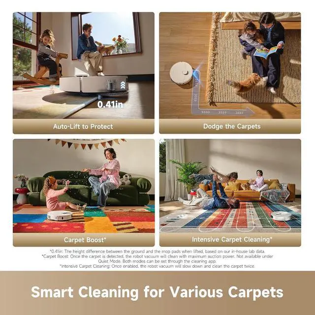 Alt view image 7 of 7 - DREAME D30 Ultra CE Robot Vacuum and Mop with Auto Dust Emptying, 25,000Pa Suction, 0.41in Mop Lifting, Multifunctional Base Station, Mop Self-Washing, Smart Obstacle Avoidance, White
