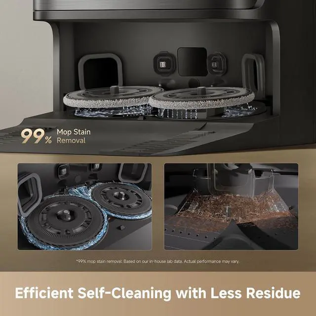 Alt view image 5 of 7 - DREAME D30 Ultra Robot Vacuum and Mop, 25,000Pa Powerful Suction, All-in-One Base Station with 100 Days Auto-Empty, MopExtend Tech for Edge Cleaning, Smart Obstacle Avoidance, Black
